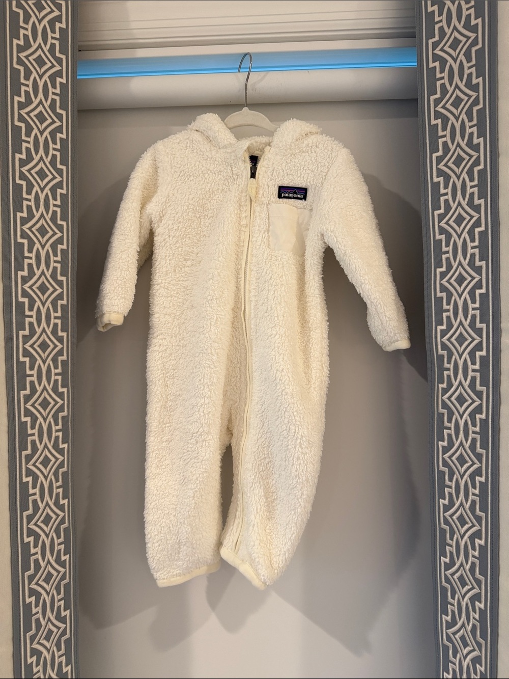Patagonia Kids Cream Sherpa Hooded One-Piece